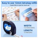 3 Pack 91331 White Plastic Label Compatible with DYMO Letratag Label Maker Tape Refills for Letra Tag 200B, 100H 100T, 1/2\" x 13