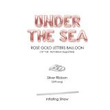 PartyForever UNDER THE SEA Balloons Banner Rose Gold Birthday Party Decorations Sign