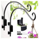 Lifyzoon Swivel Bird Feeder Hanger Hook: Swivel Hanging Plant Bracket Outdoor - Wall Mount Hanging Hook for Bird Feeder 12Inch 2Packs