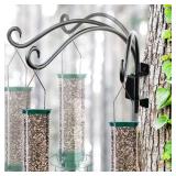 Lifyzoon Swivel Bird Feeder Hanger Hook: Swivel Hanging Plant Bracket Outdoor - Wall Mount Hanging Hook for Bird Feeder 12Inch 2Packs
