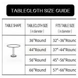 Round Vinyl Fitted Tablecloth with Flannel Backing Elastic Edge Design Table Cover Waterproof Oil-Proof PVC Table Cloth Stain-Resistant Best for 32\"-36\" Round