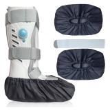 2 pcs Air Cam Walking Boot Covers, Fracture Medical Cast Boots Shoe Covers for Broken Foot Ankle Recovery With Waterproof Anti-slip and Washable (Medium)