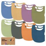 8-Pack Organic Baby Bibs for Boys, Girls - Soft Cotton Drooling and Teething Bibs for Baby Girl & Boy, Extra Absorbent, Easy To Clean & Put On for Toddler, Newborn, Infant 0-24 Months (Cruise)