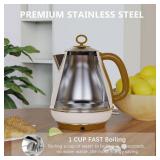 Evoloop 1.7L Electric Kettles, BPA Free Tea Kettle, Hot Water Boiler Heater, Stainless Steel Teapot, Auto Shut-Off & Boil-Dry Protection, 120V/1500W