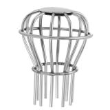 PATIKIL Gutter Guard, 304 Stainless Steel Down Pipe Strainer, Anti-Blocking Line Cap Drain Cover Downspout Protector for Blockage Leaves Debris, 2 Inch