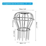 PATIKIL Gutter Guard, 304 Stainless Steel Down Pipe Strainer, Anti-Blocking Line Cap Drain Cover Downspout Protector for Blockage Leaves Debris, 2 Inch
