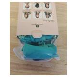 ZILAMPU No Heat Curling Rod Headband for Women & Girls, 70\" Velour Overnight Hair Curlers Wrap for Long, Lazy Curls - Blue-green