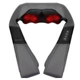Shiatsu Neck and Back Massager with Soothing Heat, Nekteck Shoulder Massager for Pain Relief Deep Tissue, Electric 3D Kneading Massage Tools for Leg Body Muscle, FSA HSA Eligible, Corded Power