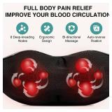 Shiatsu Neck and Back Massager with Soothing Heat, Nekteck Shoulder Massager for Pain Relief Deep Tissue, Electric 3D Kneading Massage Tools for Leg Body Muscle, FSA HSA Eligible, Corded Power