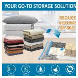 20 Pack Vacuum Storage Bags, Space Saver Bags (4 Jumbo/4 Large/4 Medium/4 Small/4 Roll) Compression for Comforters and Blankets, Sealer Clothes Storage, Hand Pump Included