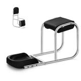 TINGSLOTOOL Knee Seat for Gardening, 304 Stainless Steel Garden Kneeler and Seat, Quick Release Gardening Kneeler, Suitable Height from 4.9 Feet to 6.5 Feet (Black, Adult Size)