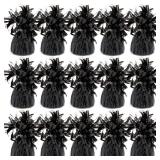 BLUE PANDA Pack of 15 Black Balloon Weights for Balloons (6 oz, 4.5 In) for Table Centerpieces and Birthday Party Decorations