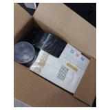 ISFANGCO 350 PCS Black and Gold Dinnerware Set for 50 Guests, Black Disposable Plates with Gold Rim for Party Wedding-50 Dinner Plates, Dessert Plates, Silverware Set,Napkins and Cups
