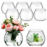 FoldTier 8 Pcs Plastic Fish Bowls for Centerpieces 27 oz Clear Fish Bowl for Drinks Unbreakable Heavy Duty Round Vase for Table Centerpieces Wedding Event Home Decor
