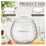 FoldTier 8 Pcs Plastic Fish Bowls for Centerpieces 27 oz Clear Fish Bowl for Drinks Unbreakable Heavy Duty Round Vase for Table Centerpieces Wedding Event Home Decor