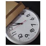 AKCISOT Wall Clock 12 Inch Silent Wall Clocks Battery Operated Non Ticking - Modern Silver Clock Decorative for Kitchen, Bathroom, Bedroom, Living Room, Office, Home
