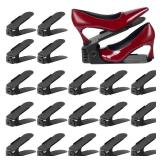 ZNCMRR 20 Pack Shoe Slots Organizer 4 Adjustable Stacker for a Pair of Shoes Double Layer Holder Rack 50% Shoe Space Saver Rack Storage for Closet