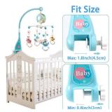 Mini Tudou Baby Musical Mobile Crib with Music and Lights, Timing Function, Projection, Take-Along Rattle and Music Box for Babies Boy Girl Toddler Sleep