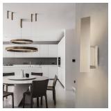 Edwarmlux Indoor Wall Sconces, Modern Wall Lights, Up and Down Wall Mount Light, Dimmable Hardwired Wall Light for Bedroom, Living Room, Hallway, GU10 Bulbs Excluded, 2 Pack (Brushed Nickel)