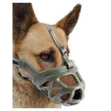 Mayerzon Dog Muzzle, Breathable Basket Muzzles for Small, Medium, Large and X-Large Aggressive Dogs Beagle German Shepherd Doberman, Cage Mouth Guard Stop Biting Chewing for Grooming Training