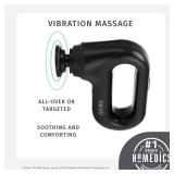 HoMedics Portable Full Body Vibration Massager, Effective Targeted and Full-Body Massage, High & Low Intensity Levels, Ergonomic Easy-Grip Handle 3 Interchangeable Attachments, 2 AA Batteries included