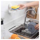 LEVERLOC Soap Dish Holder for Shower Suction Cup Wall Mounted Self Draining NO-Drilling Removable Bar Soap Sponge Holder for Bathroom Bathtub Kitchen Sink Waterproof Strong Vacuum Suction Adhesion
