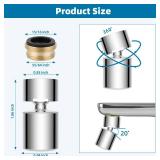 Hibbent NSF/ANSI/CAN 61 Certified Faucet Aerator, CUPC Certification 360Â° Twist Kitchen Sink Aerator, Dual-function Sink Sprayer Attachment, Faucet Replacement Part 55/64