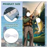 Gone Fishing Party Decorations Fisherman Photo Door Banner Fishing Photo Booth Props, Large Backdrop Hanging for Kids Boys Girls Fisher Tournament Birthday Party Game Decor Favors Supply