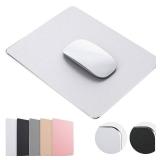 JEDIA Mouse Pad, Silver Hard Metal Aluminum Mouse Pad, Premium Dual-Side Waterproof Fast and Accurate Control Mousepad for Office, Home and Gaming, Small Size, 9\"Ã7\"