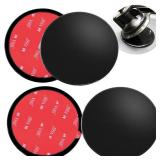 AYWFEY 4 Pack 95mm Black Adhesive Dashboard Pad Mounting Disk, Mounting Disk for Suction Cup, Dash Mount Pad, 3.74 Inch Universal Suction Cup Adhesive Disc for GPS, Smartphones, Car Cameras