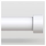 VOIIY White Curtain Rods for Windows 18 to 45 Inch(1.5-3.75 Feet),1\" Diameter Drapery Rods with Modern Style End Cap Finials,Size:18