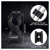 Timgle 4 Pcs Bimini Top Hardware Bimini Top Pole Clamps Bimini Bop Parts for Boats Pole Clamp Holder Boat Clip for Anti Rattle Bimini Brace Rowing Boat Dinghy Kayaks Accessories, Black