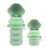 Collapsible Dog Water Bottne,Pet Travel Squeeze Bottles for Travel,Food Grade Silicone, to Go Puppy Essentials, Hiking Camping Trip Accessories(Green)