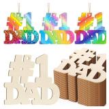 Wooden DAD Ornaments to Paint Father