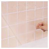 CiCiwind Contact Paper Clear Glossy Self Adhesive Film Covering Removable Protective Film Contact Paper Shelf Drawer Liner Transfer Tape Roll 17.7\" x 9.8
