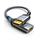 Highwings 4K Display Port to HDMI Adapter, Uni-Directional DP 1.2 Computer to HDMI 2.0 Screen, Display Port to HDMI Adapter (Male to Female), SR Anti-Break, No Latch, for Dell HP AMD NVIDIA, Passive