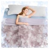 EMME Cooling Blanket Twin Size (60\"x80\"), Q-Max 0.5 Cooling Blankets for Hot Sleepers, Ice Summer Blanket for Nights Sweats, Grey Lightweight Sheet for Bed