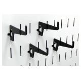 Wall Control 2-7/8in Long Reach Hook Pack - Slotted Metal Pegboard Hooks Pegboard and Slotted Tool Board - Black