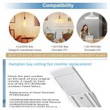 Hampton Bay Ceiling Fan Remote Control - 3-Speed, Light Dimmer, Reverse Button - Replacement for UC7078T, CHQ7078T, L3H2003FANHD, HD5, HD6 Models