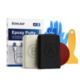 Boncart Epoxy Putty, 200g Fast Repair AB Epoxy Putty, High-Strength Two-Part Filler for Metal, Wood, Tile, Ceramics, Multi-Purpose Sculpt Clay for Bonding, Repairing, Sculpting (Black)