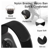 Trail Loop Nylon Band - Compatible with Apple Watch Ultra 2 Band/Ultra Bands 49mm 45mm 44mm Men Women, Braided Elastic Weave Sport Strap for iWatch Ultra 2, iWatch Ultra Series 10 46mm SE/9/8/7/6/5