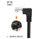 CableCreation CAT6 Ethernet Patch Cable RJ45 LAN Cable Gigabit Network Cord 90 Degree Downward Angled,Bandwidth up to 250MHz 1Gbps for PC, Router, Modem, Printer, Xbox, PS4, PS3-3.3 Feet,Black