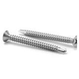 #10 x 2\" Sheet Metal Screws 100Pcs 410 Stainless Steel Flat Head Tek Screws Fast Self Tapping Screws by SG TZH