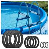 12 Pieces 25076RP Washer and Ring Kit for 1 1/2 inch Fittings, 25076RP Large Strainer Rubber O-Ring Rubber Washer for Pool Plunger Valves and Replacement Gasket 10745, 10262 and 10255