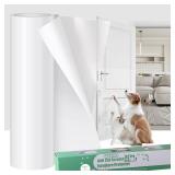 [Thicken Vinyl] Cat Scratch Furniture Protector, 118\"x17\" Couch Protector from Cat Claws, Single-Sided Sticky Anti Scratch Furniture Protector,Extended Size Protects More Furniture