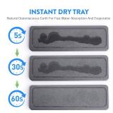 Toothbrush Holders with Water Absorbing Diatomite for Bathrooms, Electric Tooth Brush Toothpaste Holder, Kitchen Countertop Sink Caddy Sponge Organizers and Storage, Stone Drying