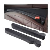 LKAHG 2Pcs Car Seat Gap Filler, PU Leather Auto Crevice Catcher Drop Blocker to Fill The Seat and Console Gap, Universal Vehicle Interior Accessories for Car, SUV, Truck (Black)