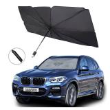 Car Windshield Sunshade/Cover, 31\"x52\" Foldable Umbrella Sunshade for Front Windshield, Reflective UV Rays Blocking, Keeps Car Cool, Fits Most Vehicles, SUVs, Automotive Interior Protection