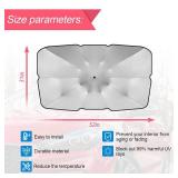 Car Windshield Sunshade/Cover, 31\"x52\" Foldable Umbrella Sunshade for Front Windshield, Reflective UV Rays Blocking, Keeps Car Cool, Fits Most Vehicles, SUVs, Automotive Interior Protection