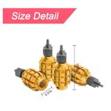 4 PCS Car Tire Valve Stem Cap/Cover, Airtight Anti-Rust Valve Stem Caps Universal for Most Cars, Vehicles, Bicycles, Motorcycles and More, Cool Car Accessories for Men Women (Gold)